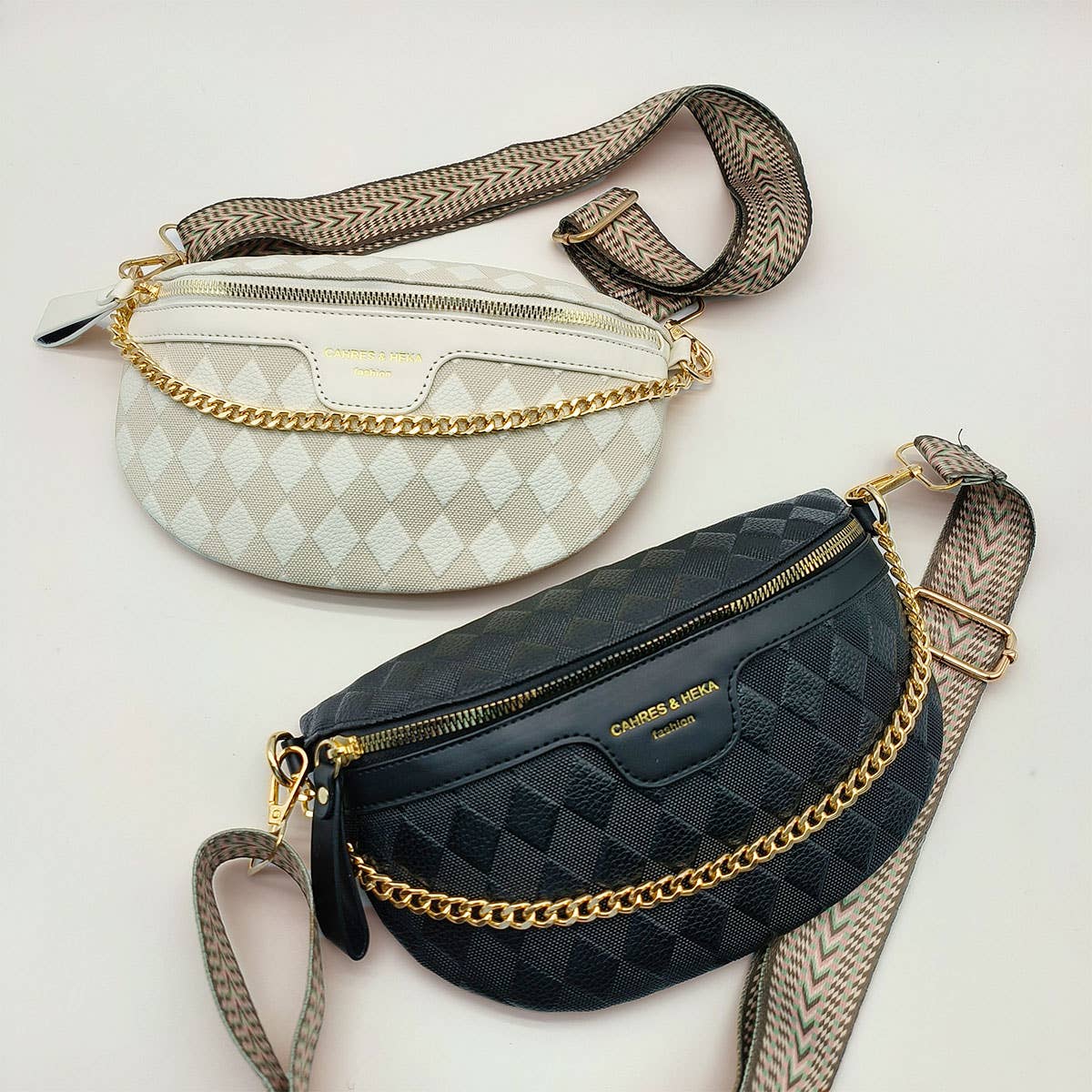 PYRAMID CHECK PU EVERYDAY BELT BAG