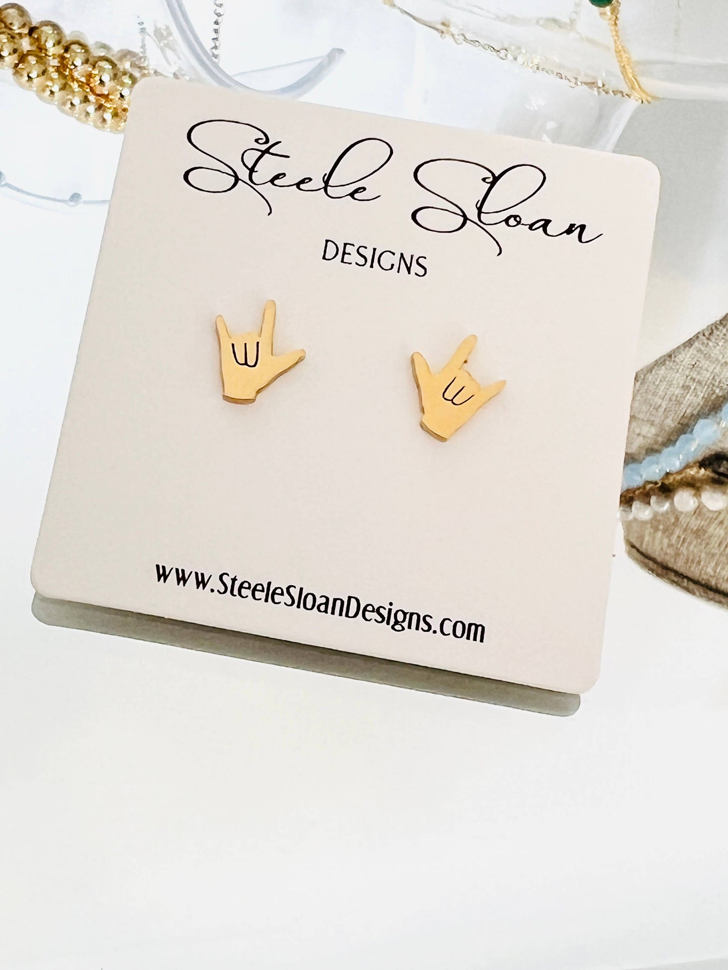 Earrings-  Hook 'em Horns