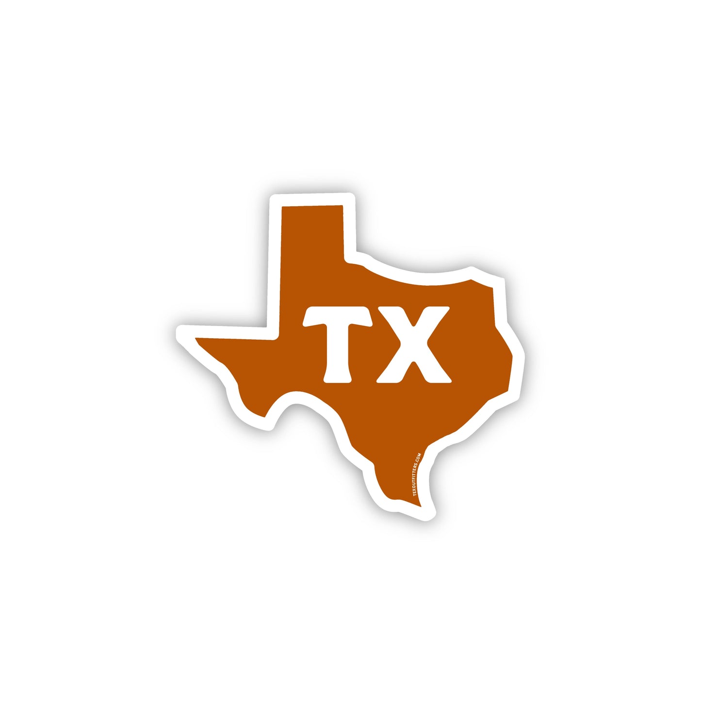 Sticker- Texas Outline in Orange