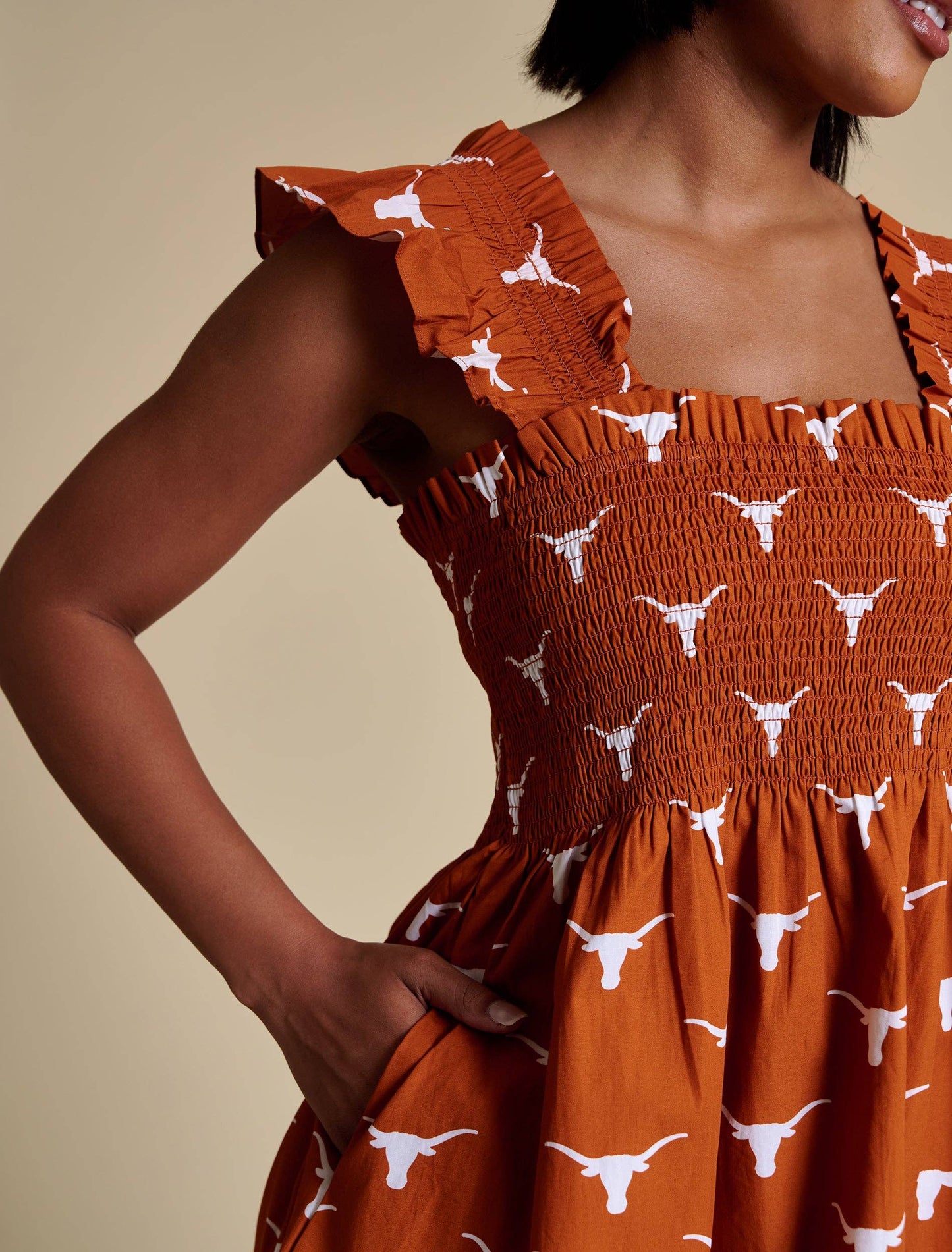 Dress Poplin Smocked| Texas
