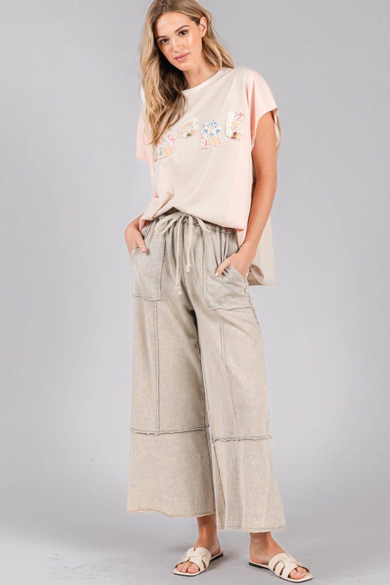 Pants- Knit Mineral Washed Terry