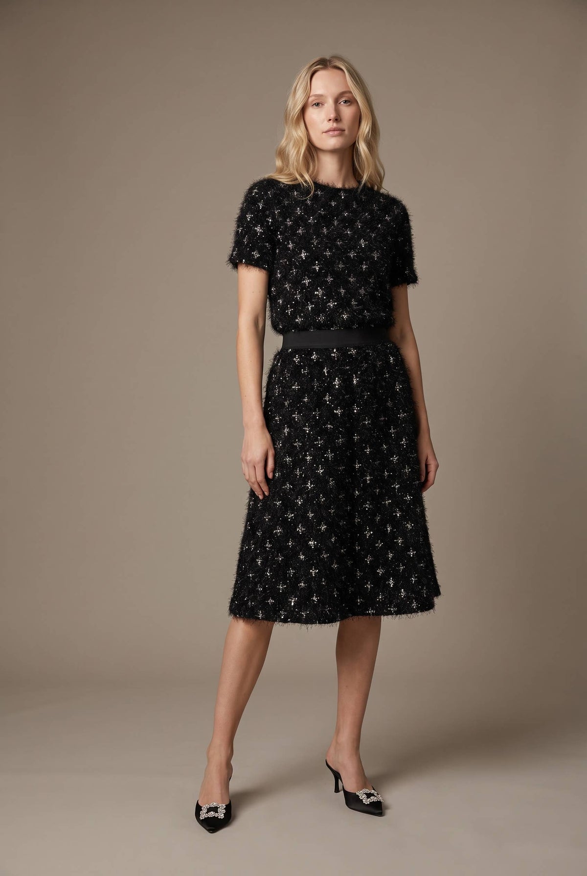 Top - Sequin Textured Short Sleeve