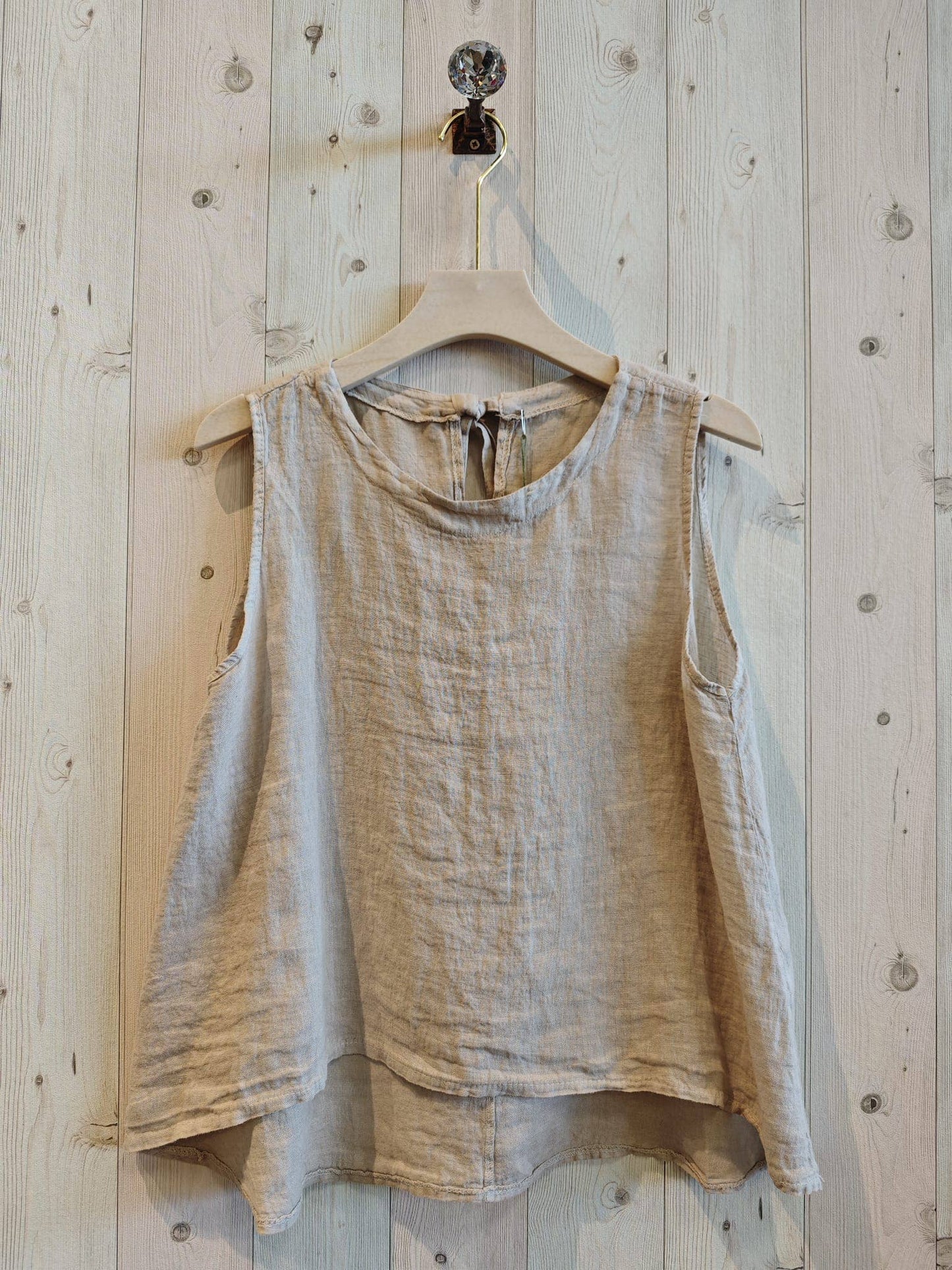 Tank - Linen Ribbon Sisa Sleeve