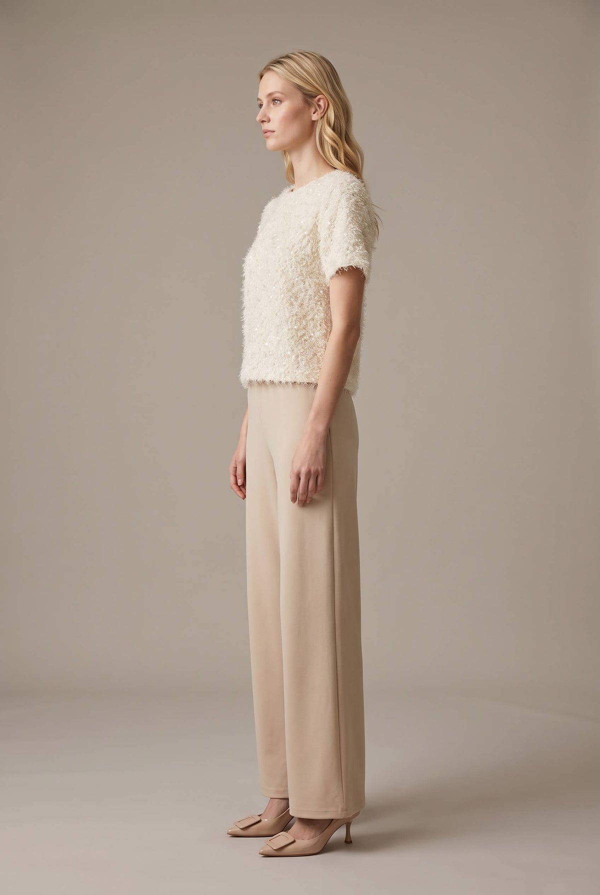 Top - Sequin Textured Short Sleeve