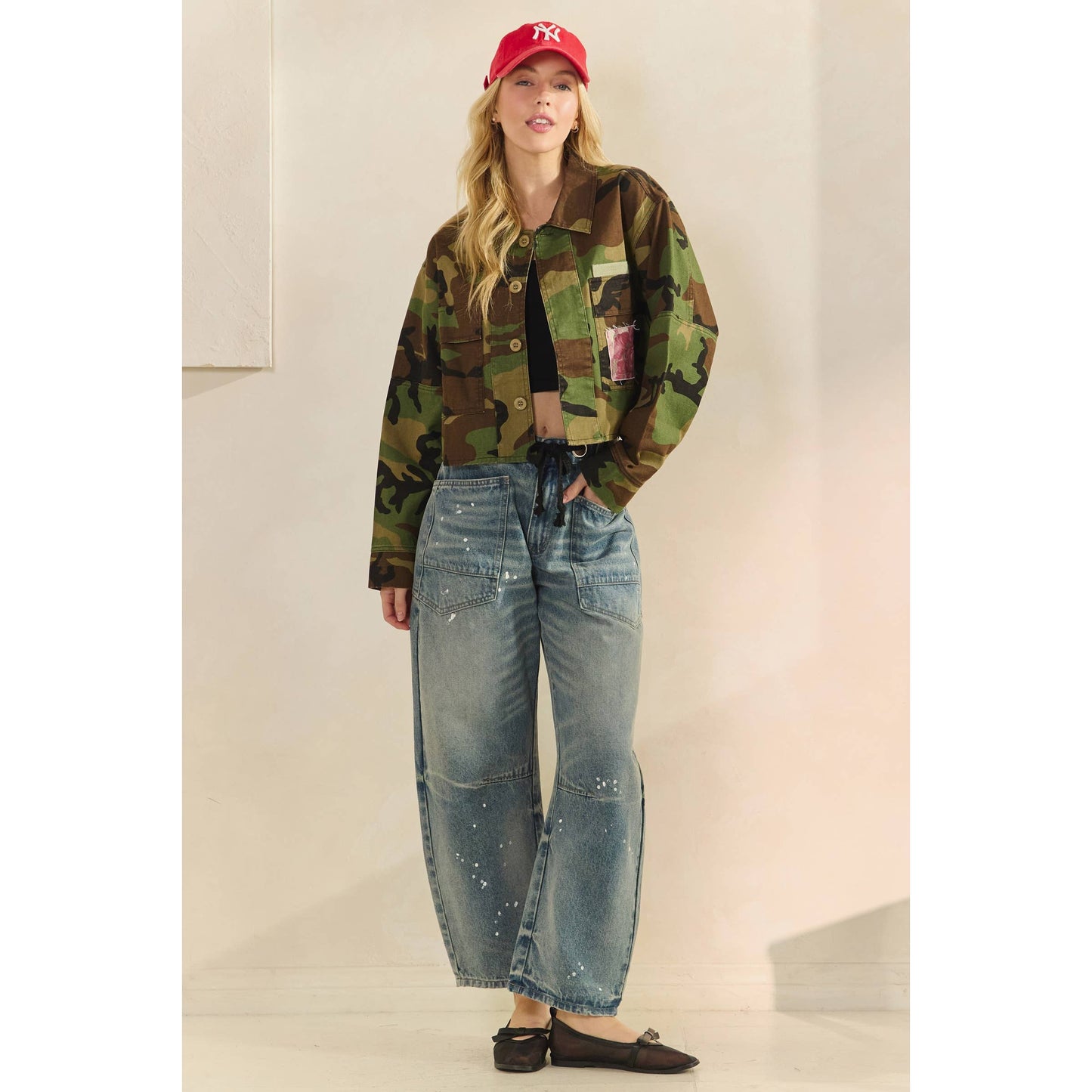 Jacket- Camo/Floral Patch