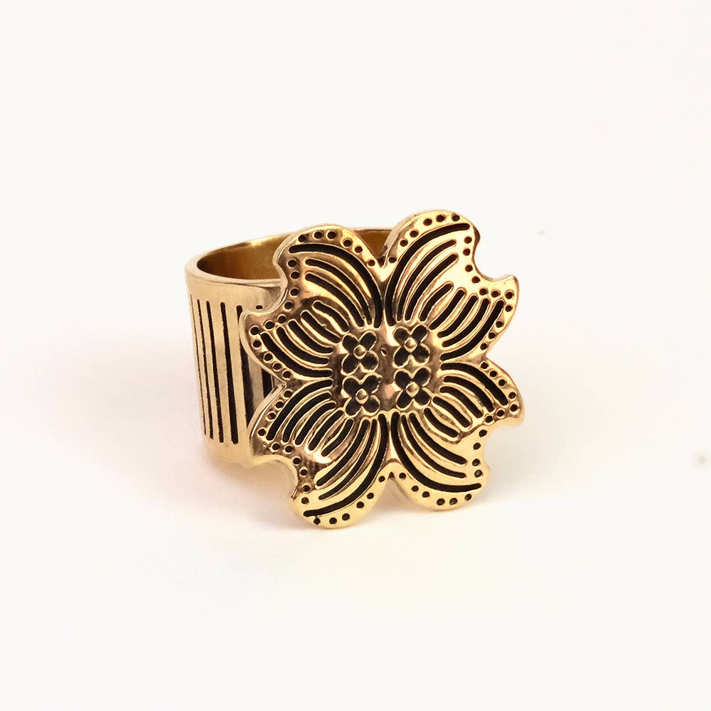 Brass Bandana Slide Ring- Amy