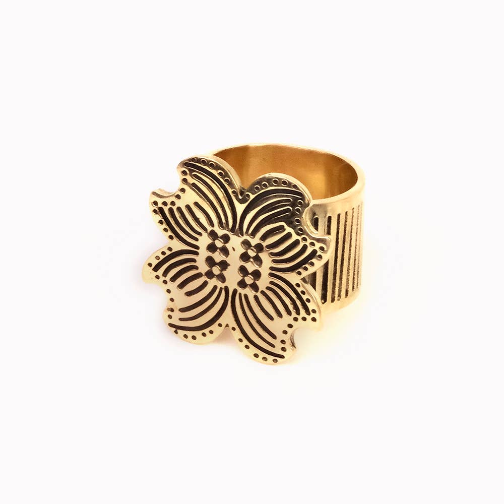 Brass Bandana Slide Ring- Amy