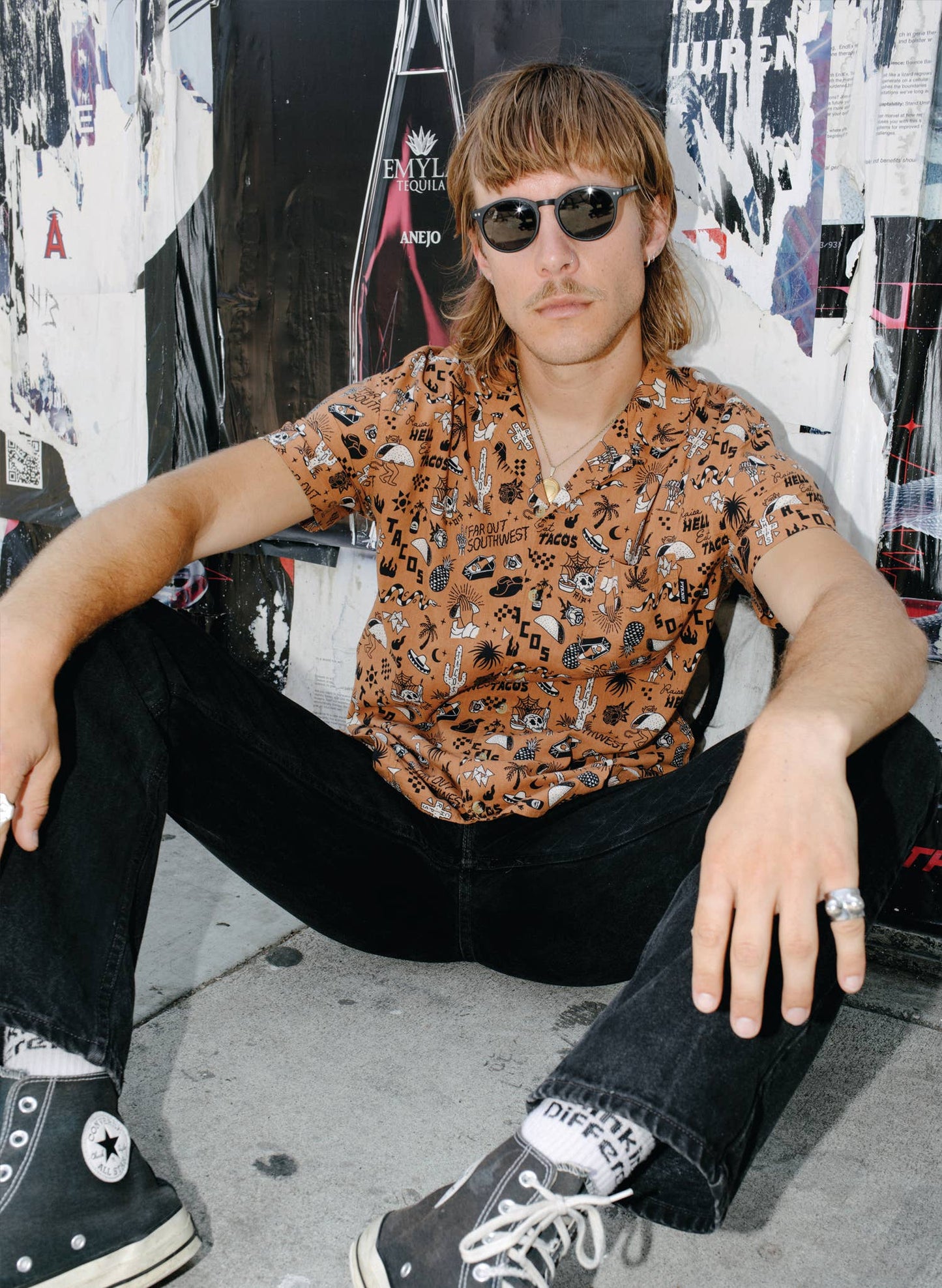 Raise Hell Eat Tacos Button Up Shirt