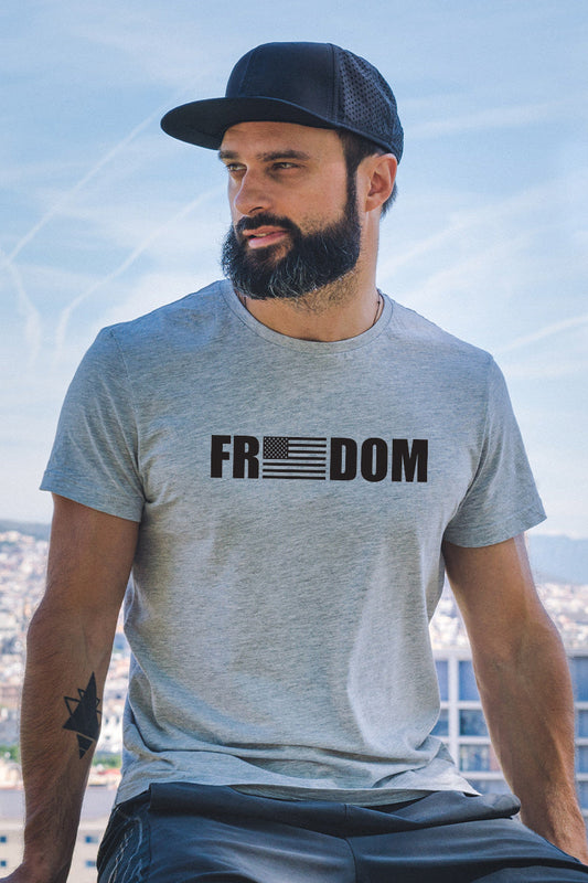T-Shirt - Freedom - Heather Grey