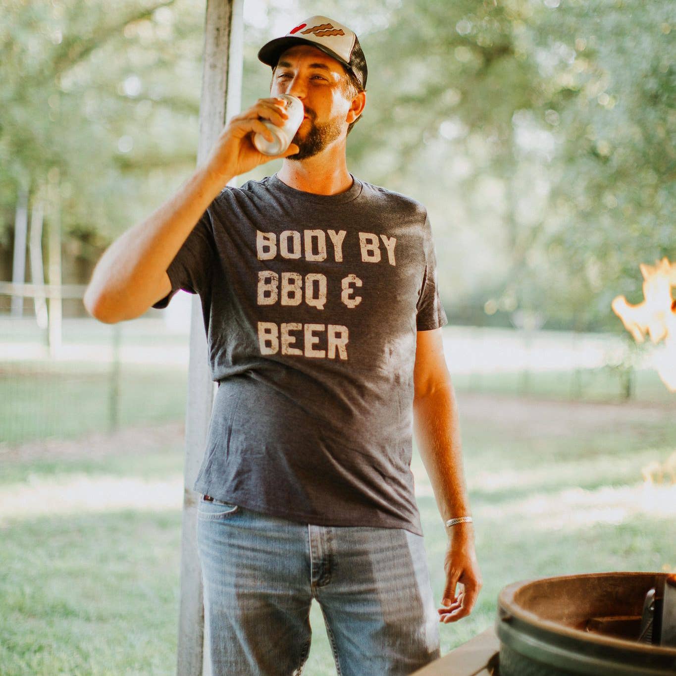 OEH T-Shirt - Body By BBQ and Beer