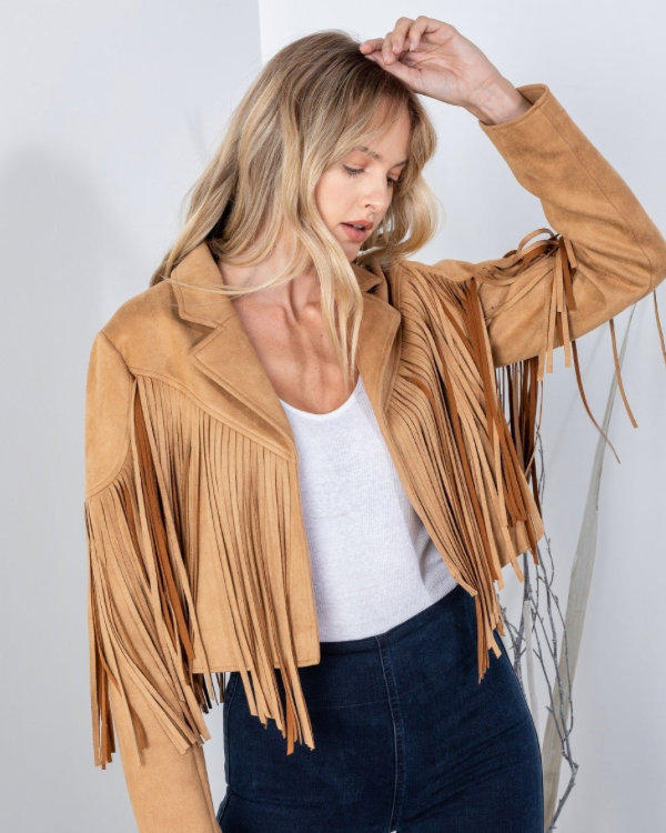Suede Fringe Jacket