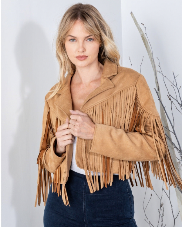 Suede Fringe Jacket