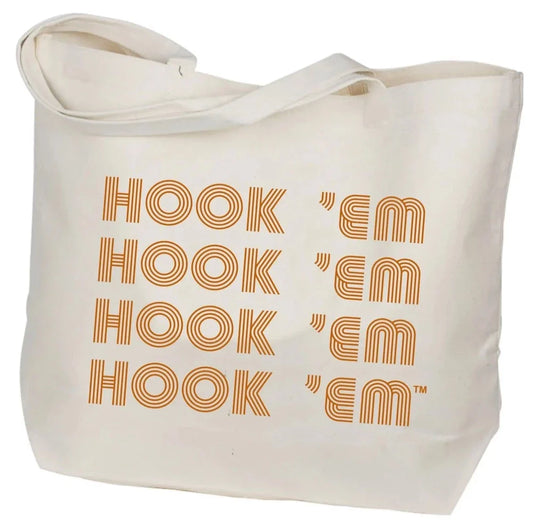 Hook 'Em Canvas Tote Bag